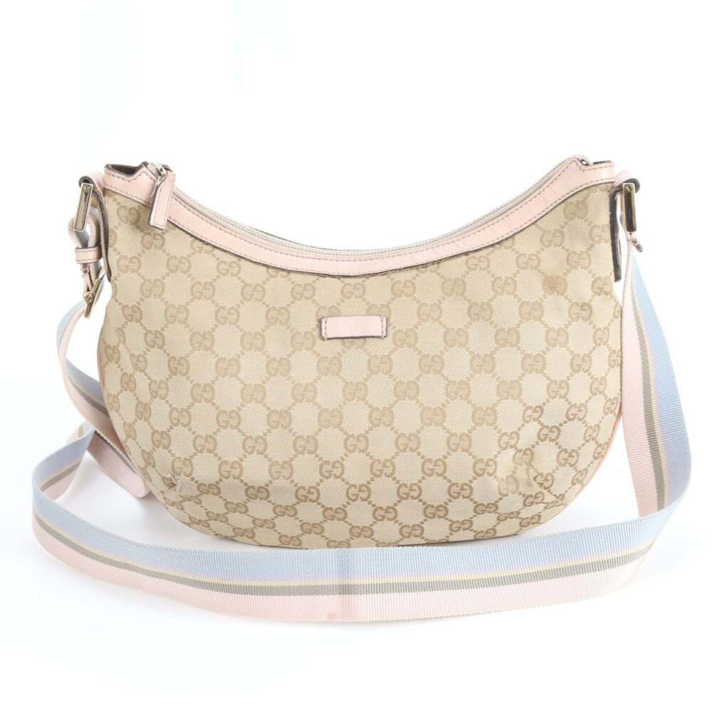 Gucci GG Canvas 181092 Leather Shoulder Bag, Handbag, Tote Bag for Women